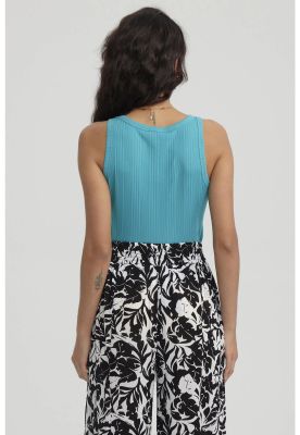 Imagen 2 del producto Polera Mujer Rib Lisa Turquesa