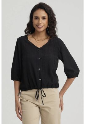 Imagen 1 del producto Polera Mujer Botones Decorativos Negro