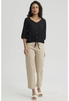 Imagen 2 del producto Polera Mujer Botones Decorativos Negro