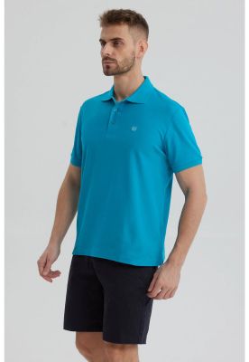 Imagen 2 del producto Polera Hombre Piqué Básica Lisa Turquesa - lV