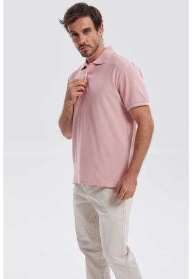 Imagen 2 del producto Polera Hombre Piqué Básica Lisa Palo Rosa