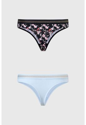 Imagen 2 del producto Calzón Mujer Bipack Colaless Full Print Negro