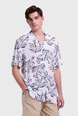 Imagen 2 del producto Camisa Hombre Print Tropical Blanco
