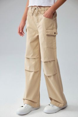 Imagen 2 del producto Pantalón Niña Parachute Con Bolsillo Beige