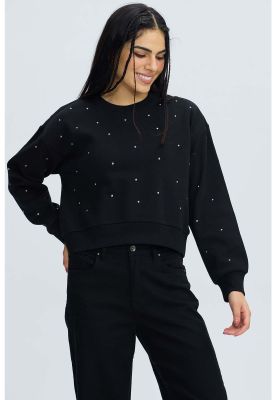 Imagen 2 del producto Polerón Mujer Strass Negro