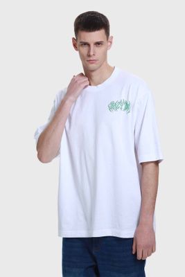 Imagen 2 del producto Polera Hombre Doble Print Texto Blanco