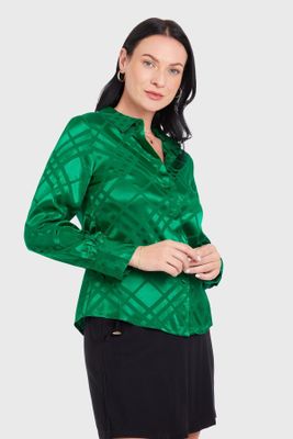 Imagen 1 del producto Blusa Mujer Con Textura Verde