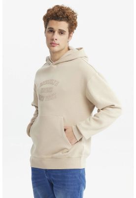 Imagen 2 del producto Polerón Hombre Hoodie Print Central Beige Oscuro