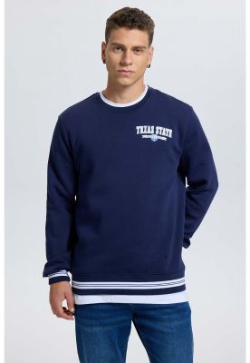 Imagen 1 del producto Polerón Hombre Print College Azul