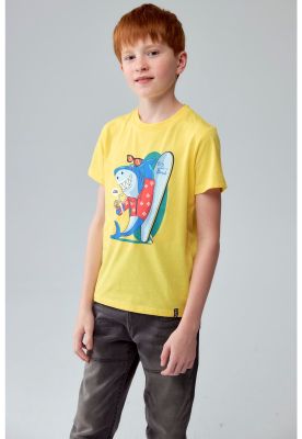 Imagen 2 del producto Polera Niño Básica Estampada Amarillo - lll