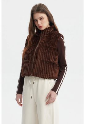 Imagen 2 del producto Parka Mujer Sin Mangas Polar Café Oscuro