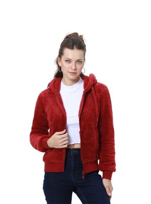 Imagen 2 del producto Polar Mujer Peludo Burdeo