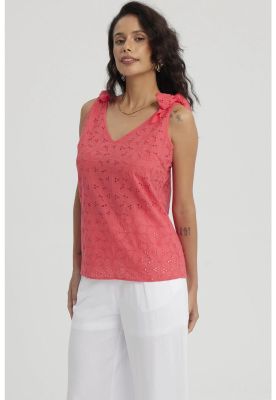 Imagen 2 del producto Blusa Mujer Broderie Aplicación Nudo Coral