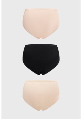 Imagen 2 del producto Calzón Mujer Tripack Tiro Alto Crudo