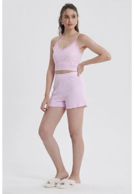 Imagen 2 del producto Pijama Mujer Crop Rosado