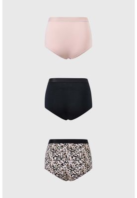 Imagen 2 del producto Calzón Mujer Short Tripack Liso Estampado Damasco