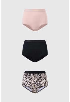 Imagen 1 del producto Calzón Mujer Short Tripack Liso Estampado Damasco