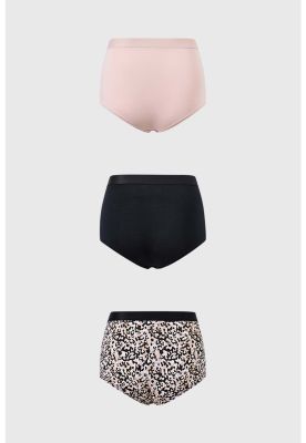 Imagen 2 del producto Calzón Mujer Short Tripack Liso Estampado Damasco