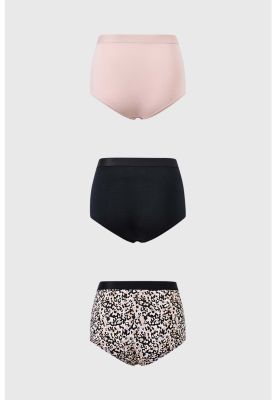 Imagen 2 del producto Calzón Mujer Short Tripack Liso Estampado Damasco