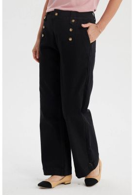 Imagen 2 del producto Jeans Mujer Flare Botones Delantero Negro