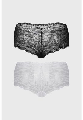 Imagen 2 del producto Calzón Mujer Pantaleta Full Encaje Blanco