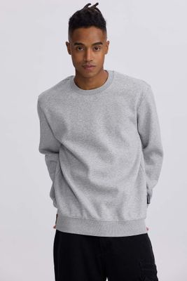 Polerón Hombre Liso Gris Melange