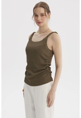 Imagen 2 del producto Polera Mujer Tirante Trenzado Verde Olivo