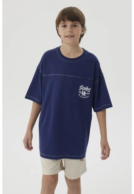 Imagen 1 del producto Polera Niño Bolsillo Print Azul Oscuro