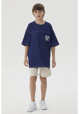 Imagen 2 del producto Polera Niño Bolsillo Print Azul Oscuro