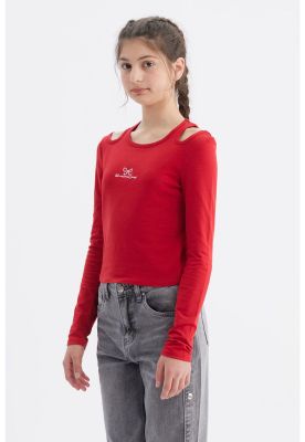 Imagen 2 del producto Polera Niña Aberturas Rojo