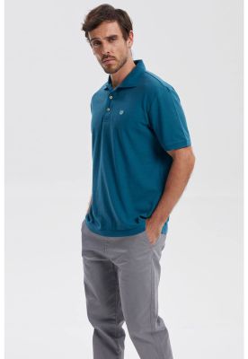 Imagen 2 del producto Polera Hombre Pique Básica Lisa Petróleo III