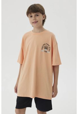 Polera Niño Print Posicional Coral II