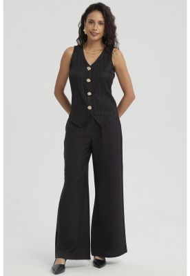 Imagen 2 del producto Polera Mujer Textura Aplicación Negro