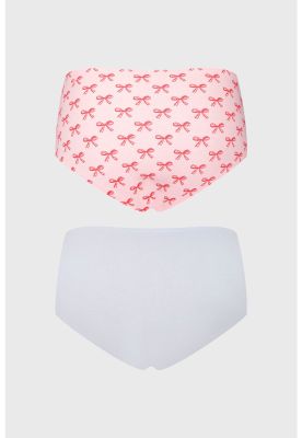 Imagen 2 del producto Calzón Mujer Bipack Pantaleta Tiro Alto Rojo