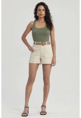 Imagen 2 del producto Polera Mujer Lisa Doble Capa Verde Musgo