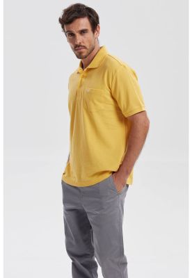 Imagen 2 del producto Polera Hombre Pique Básica Lisa Naranjo II