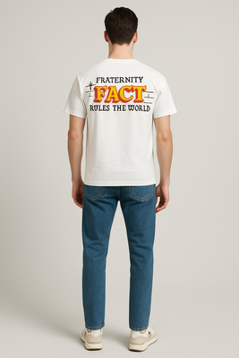 Imagen 2 del producto Polera Hombre Doble Print Blanco