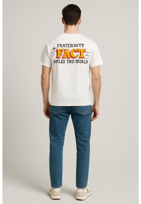 Imagen 2 del producto Polera Hombre Doble Print Blanco