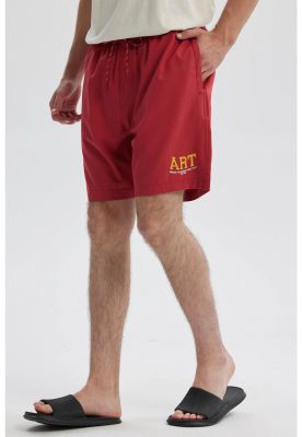 Imagen 2 del producto Short De Baño Hombre Liso Rojo