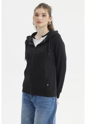 Imagen 2 del producto Polerón Mujer Abierto Hodie Negro