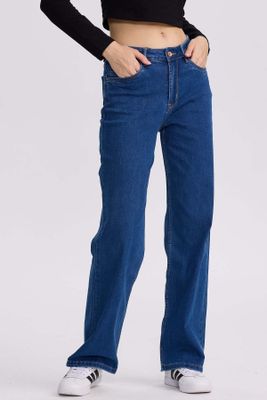Jeans Mujer Wide Leg Sofía Azul Oscuro