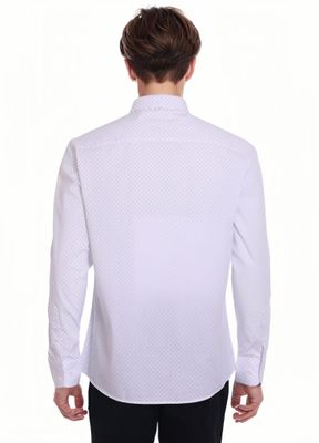 Imagen 2 del producto Camisa Hombre Fantasía Blanco/ Celeste