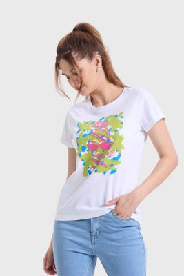 Imagen 2 del producto Polera Mujer Gráfica Roll Up Blanco