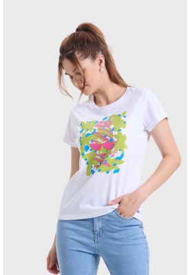 Imagen 2 del producto Polera Mujer Gráfica Roll Up Blanco - ll