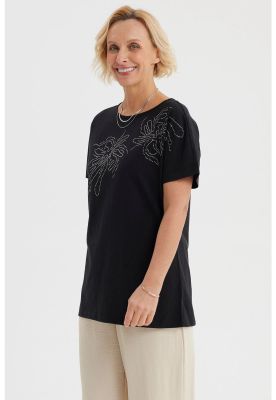 Imagen 2 del producto Polera Mujer Cuello Bote Negro- ll