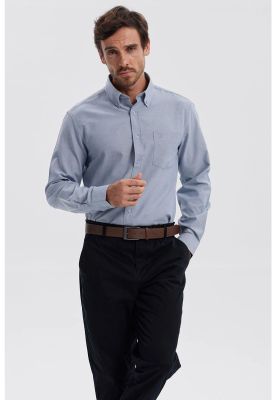 Camisa Hombre Oxford Gris - lll