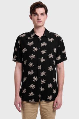 Camisa Hombre Mini Print Negro