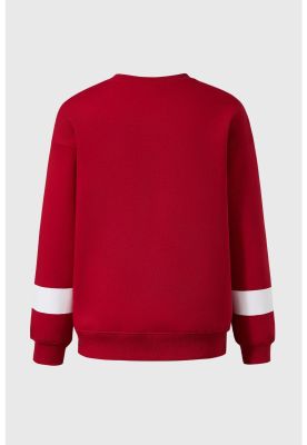 Imagen 2 del producto Polerón Niña Oversize Con Print Rojo