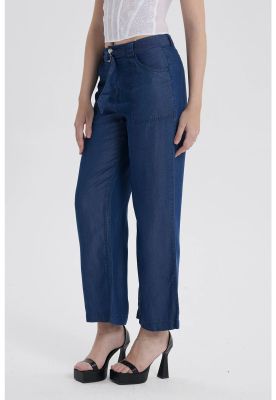 Imagen 2 del producto Jeans Mujer Calce Recto Ligero Azul Oscuro