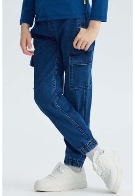 Imagen 2 del producto Jeans Niño Jogger Cargo Azul